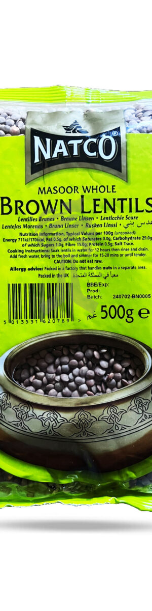 Natco Brown Lentils 500g