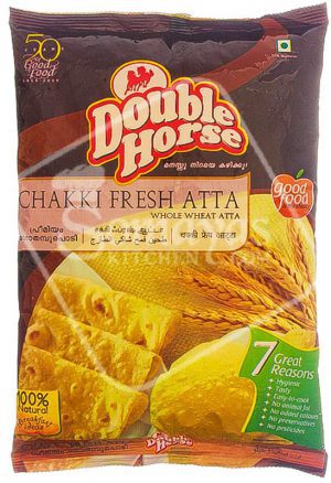 Double Horse Chakki Fresh Atta 1kg-0