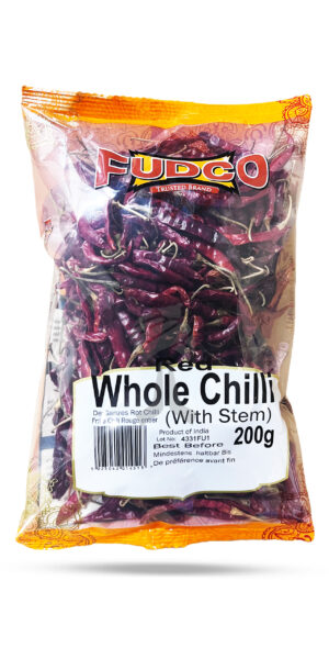 Fudco Red Whole Chilli With Stem 200g