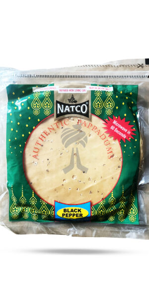 Natco Black Pepper Pappadums 200g