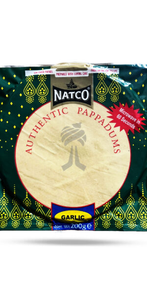 Natco Garlic Pappadums 200g