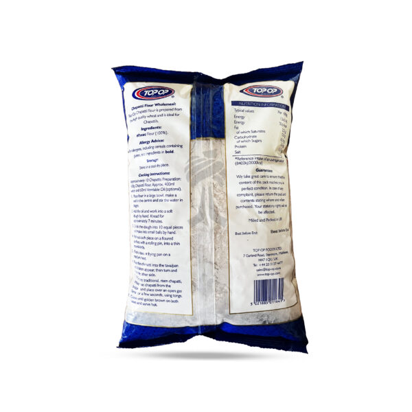 Top-Op Wholemeal Chuppati Flour 1.5kg - Image 2