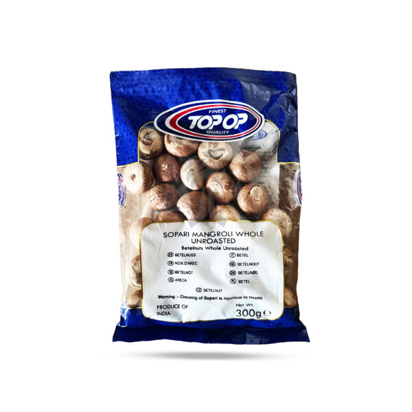 Top-Op Sopari Mangroli Whole Unroasted 300g