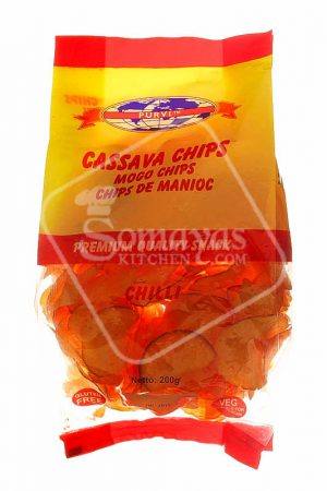 Purvi Cassava Chips Chilli Flavour 200g-0