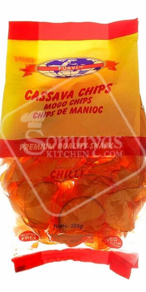 Purvi Cassava Chips Chilli Flavour 200g-0