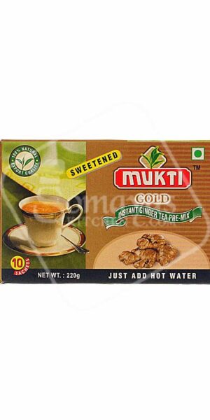 Mukti Instant Ginger Sweetened Pre-Mix Tea 220g-0