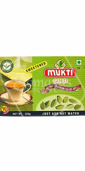Mukti Instant Cardamom Sweetened Pre-Mix Tea 220g-0