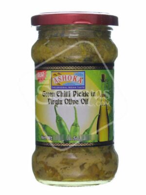 Ashoka Green Chilli Pickle In Olive Oil 300g-0
