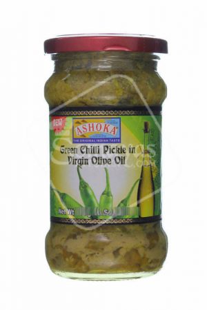 Ashoka Green Chilli Pickle In Olive Oil 300g-0