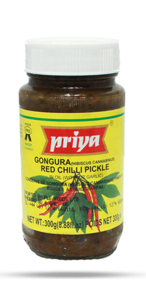 Priya Gongura Red Chilli Pickle 300g
