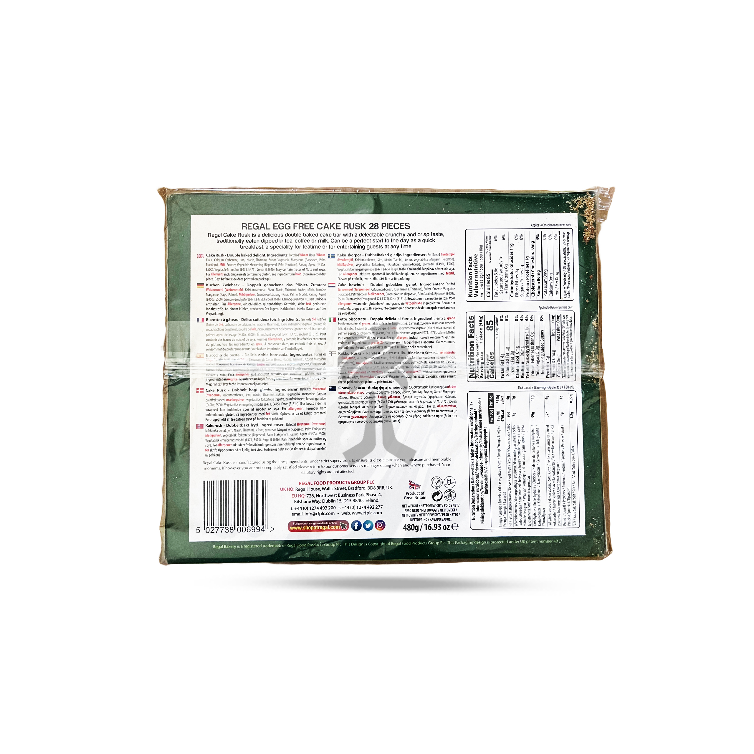 Regal Egg Free Cake Rusk 28 Pieces 650g - Image 2