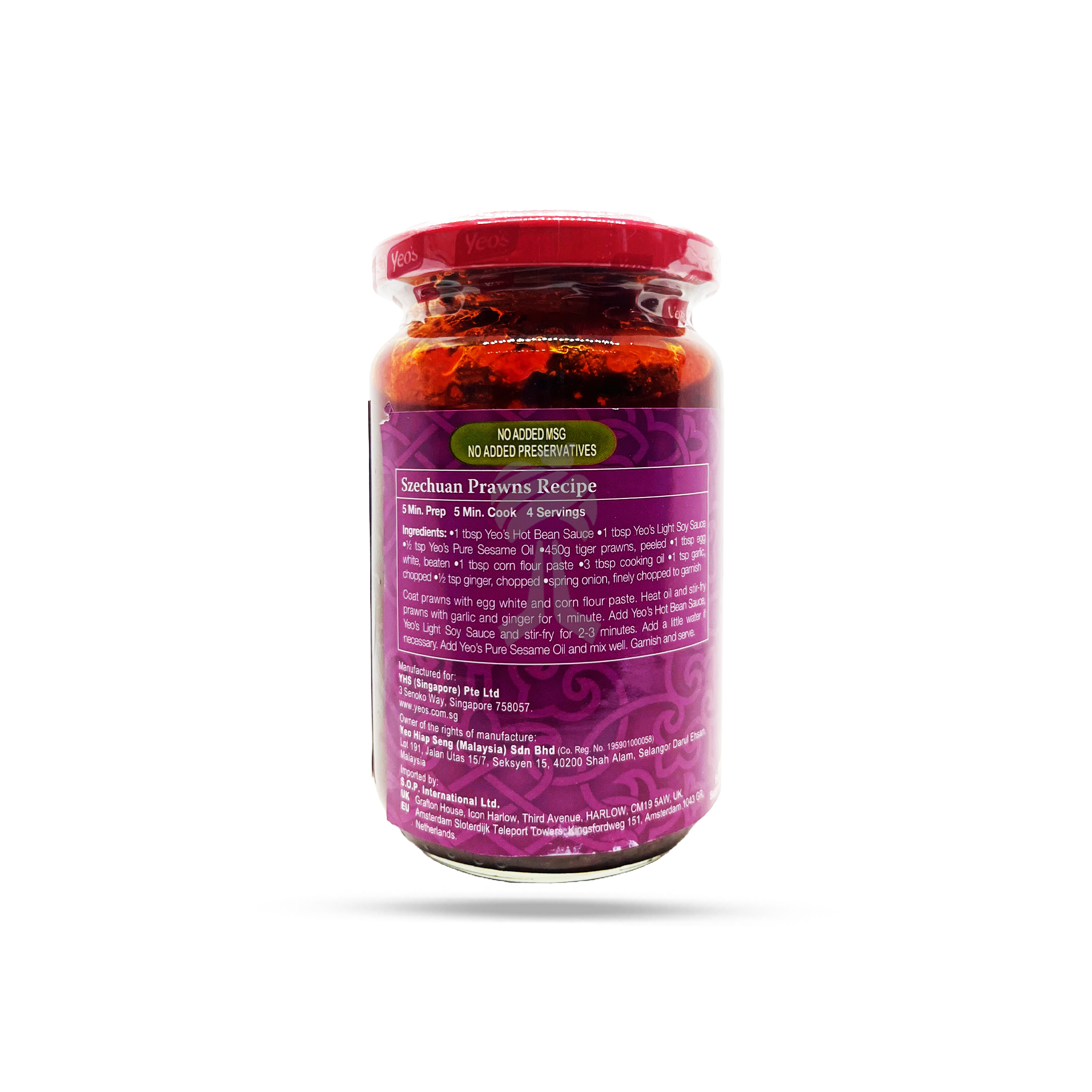 Yeo's Hot Bean Sauce 285g - Image 2