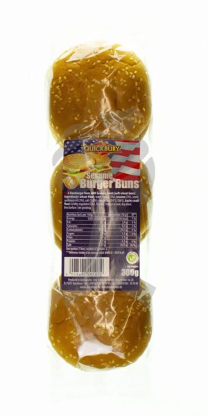 Quickbury Sesame Burger Buns 300g-0