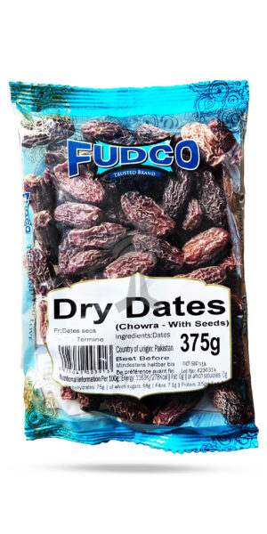Fudco Dry Dates With Seeds 375g