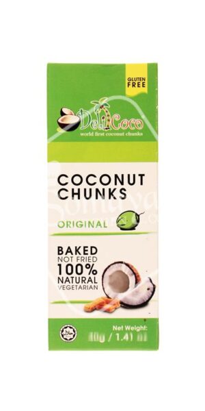 Delicoco Coconut Chunks Original Flavour 40g-0