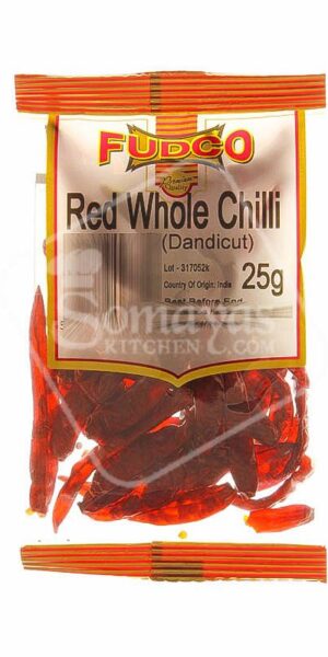 Fudco Red Whole Chilli Stemless 100g-0