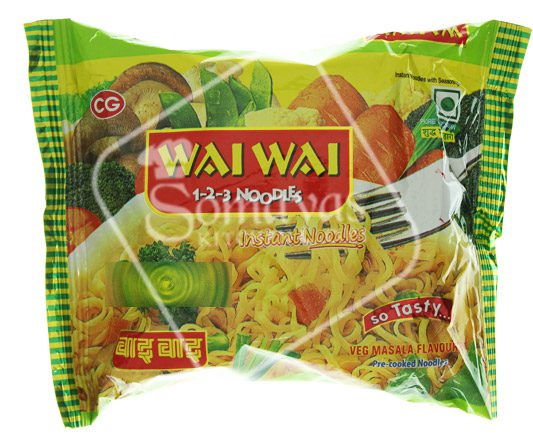 Wai Wai Veg Masala Flavour Noodles 70g • Hallans