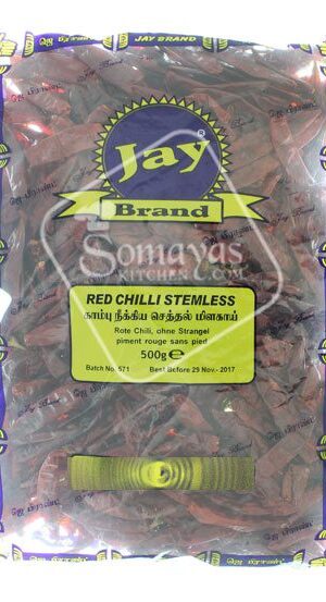 Jay Brand Red Chilli Stemless 500g-0