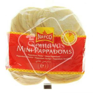Natco Madras Plain Mini Pappadoms 200g-0