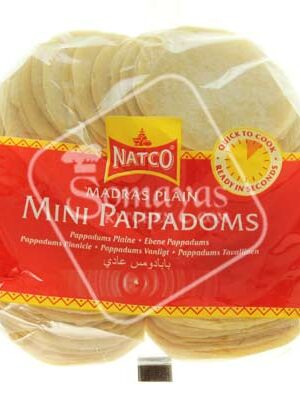 Natco Madras Plain Mini Pappadoms 200g-0