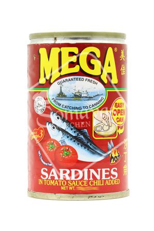 Mega Sardines In Tomato Sauce With Chilli 155g-0