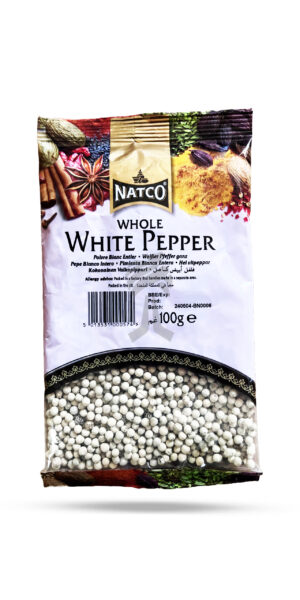 Natco White Pepper Whole 100g