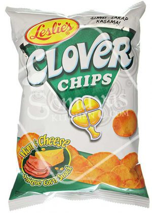 Leslie's Clover Chips Ham & Cheese Flavour Corn Snack 85g-0