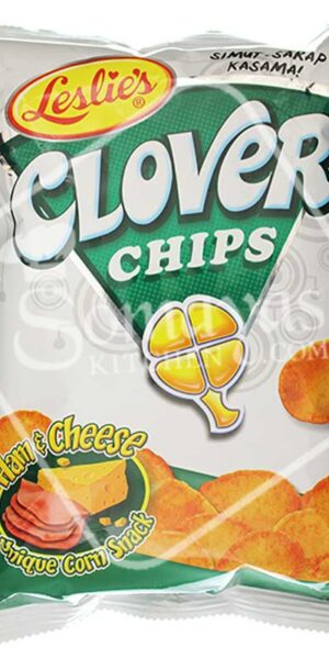Leslie's Clover Chips Ham & Cheese Flavour Corn Snack 85g-0