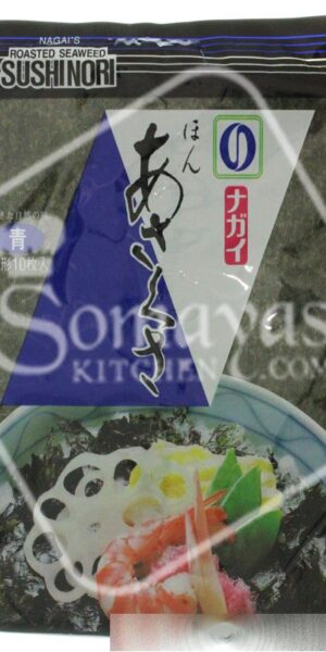 Nagai's Sushi Nori Roasted Seaweed Blue 10 Sheets-0
