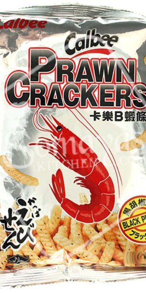 Calbee Prawn Crackers Black Pepper Flavour 70g-0