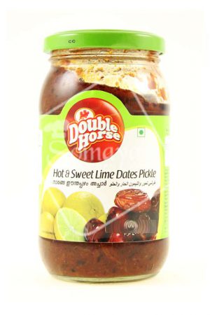Double Horse Hot & Sweet Lime Dates Pickle 400g-0