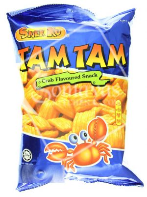 Snek Ku Tam Tam Crab Flavour Crispy Wheat Snack (80g)-0