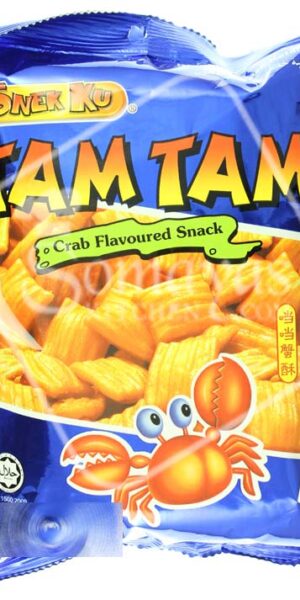 Snek Ku Tam Tam Crab Flavour Crispy Wheat Snack (80g)-0