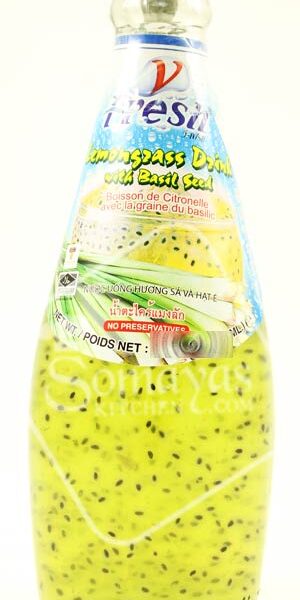 V-Fresh Lemongrass Drink With Basil Seed 290ml-0