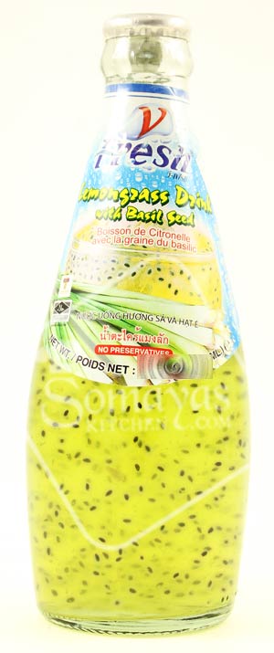 V-Fresh Lemongrass Drink With Basil Seed 290ml-0