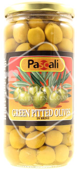 Pascali Green Pitted Olives In Brine (665g)-0