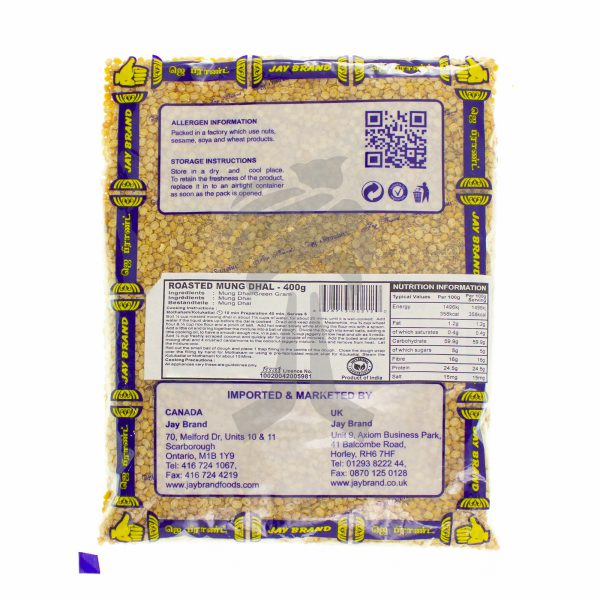 Jay Brand Mung Dhal Roasted 400g-27859