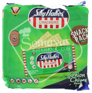 Sky Flakes Crackers Onion & Chive Flavour 10x25g-0