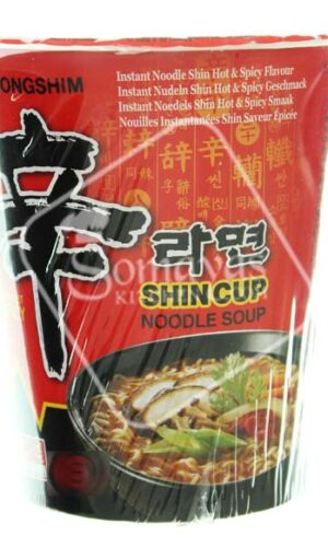 Nongshim Instant Shin Hot & Spicy Noodle Soup Cup (68g)-0