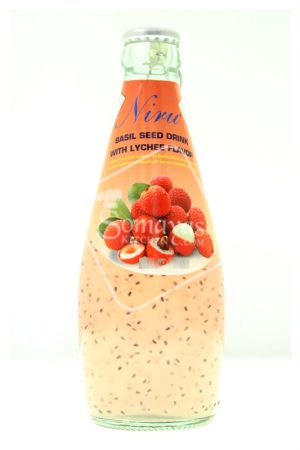 Niru Basil Seed Drink With Lychee Flavor (290ml)-0
