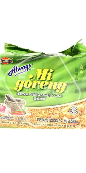 Ibumie Mi Goreng Perisa Sambal Udang Noodles 5x80g-0