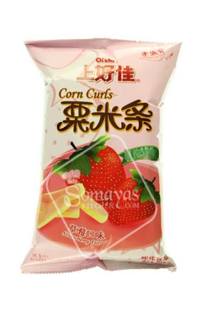 Oishi Corn Curls Strawberry Flavour (40g)-0