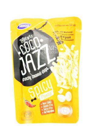 Hesco Coco Jazz Crunchy Coconut Chips Spicy Flavour 40g-0