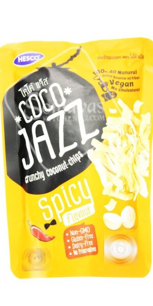 Hesco Coco Jazz Crunchy Coconut Chips Spicy Flavour 40g-0