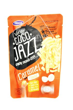 Hesco Coco Jazz Crunchy Coconut Chips Caramel Flavor 40g-0