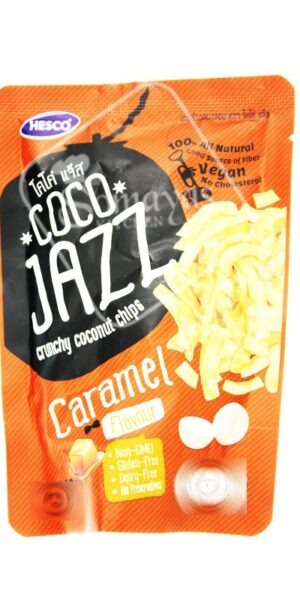 Hesco Coco Jazz Crunchy Coconut Chips Caramel Flavor 40g-0