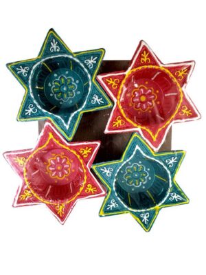 Star Paint Diya Pack of 4 Sk-0