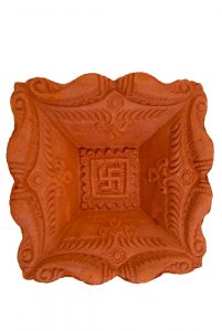 Clay Diya 4mukh Sk 1piece-0
