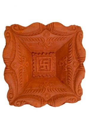 Clay Diya 4mukh Sk 1piece-0