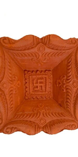 Clay Diya 4mukh Sk 1piece-0